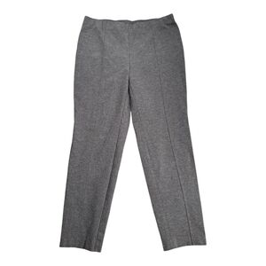 J. Jill Ponte Knit Leggings L Charcoal Grey Soft Stretch Viscose Pull On Casual